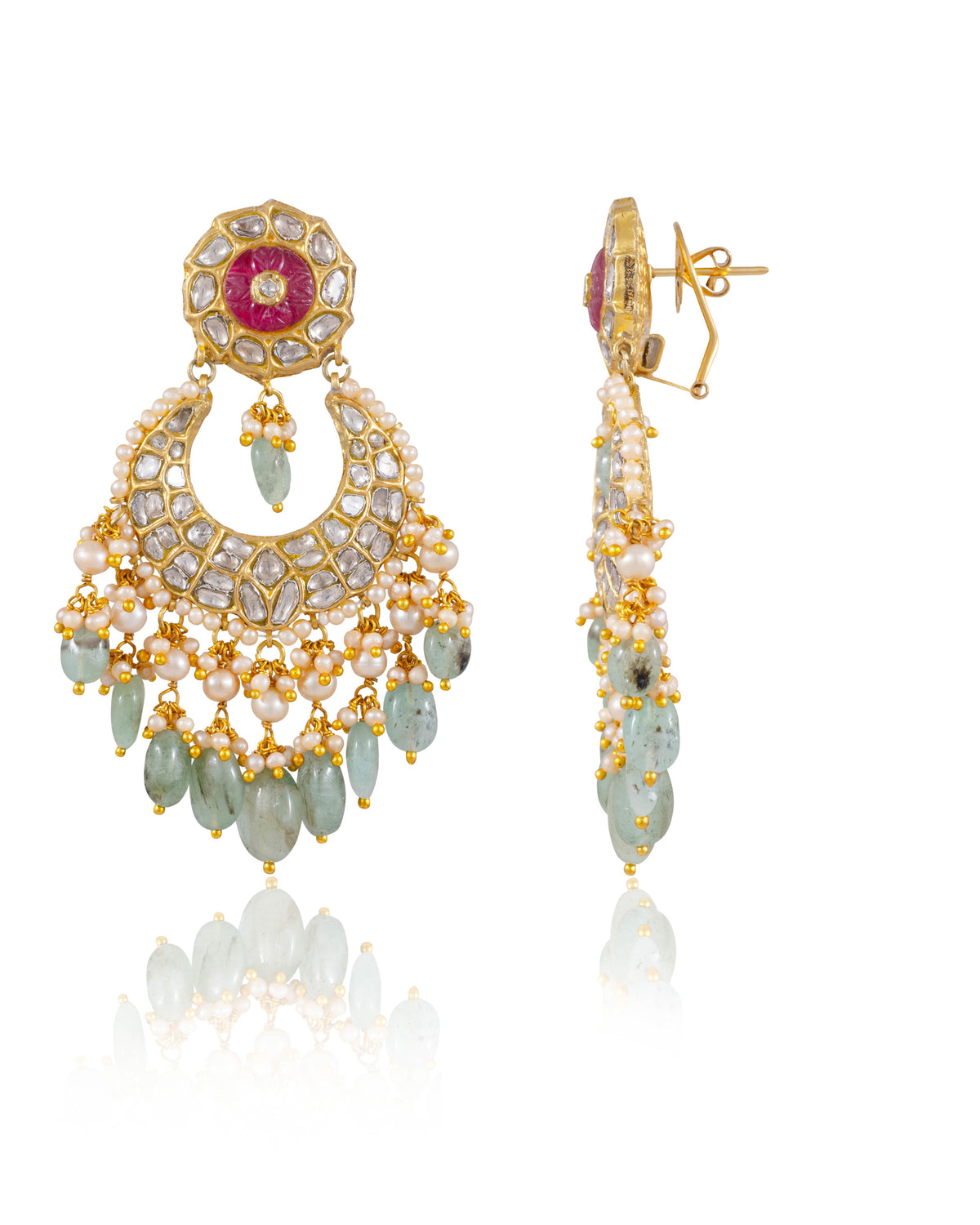 Jyoti Necklace And Amishi Chandbalis Polki Set