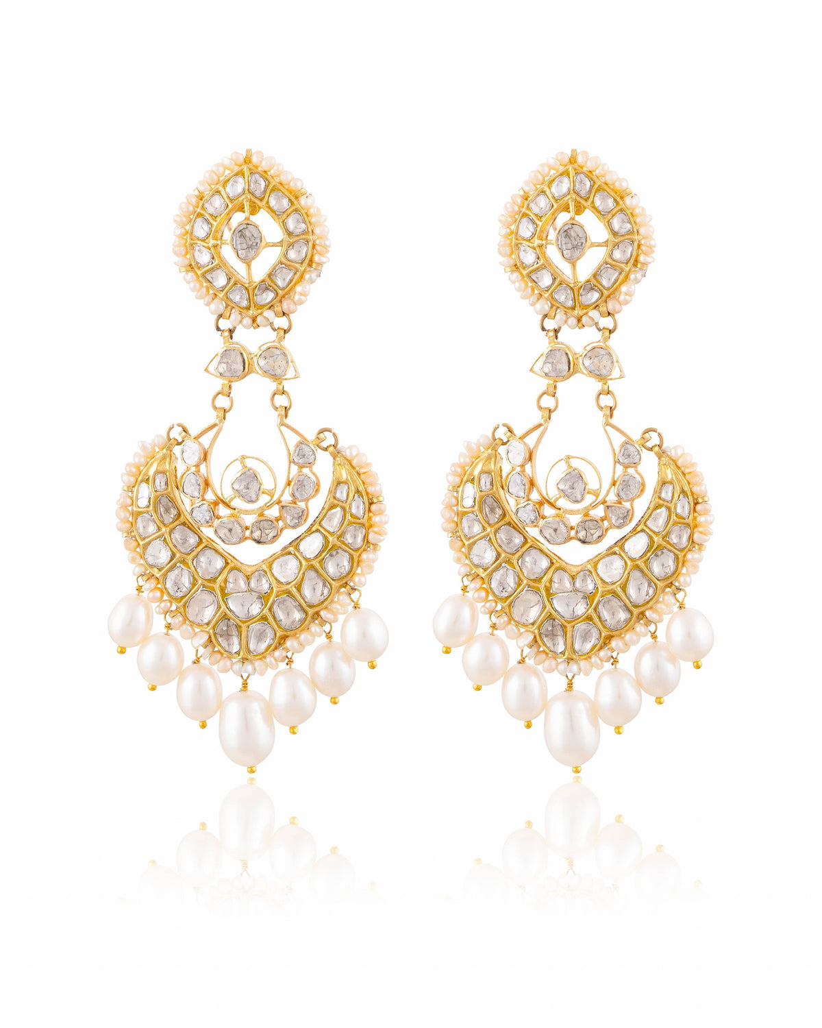 Anaita Necklace And Sakshi Chandbalis Polki Set