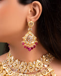 Sanchi Polki Long Earrings