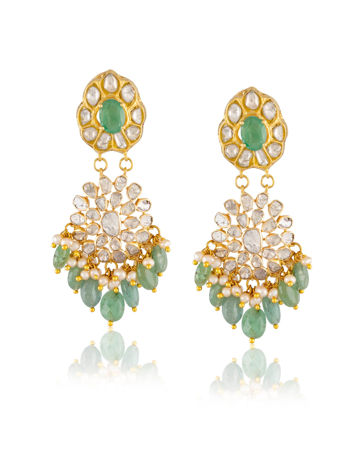 Orabella Polki Long Earrings