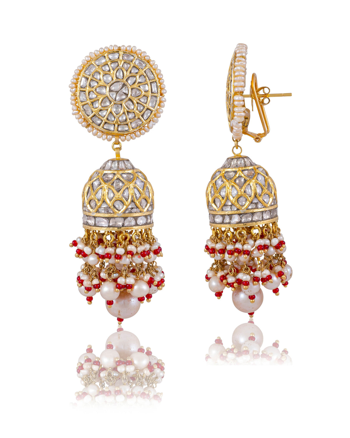 Kreeti Polki Jhumkas