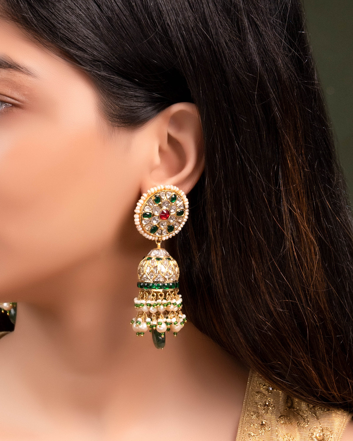 Aarna Polki Jhumkas