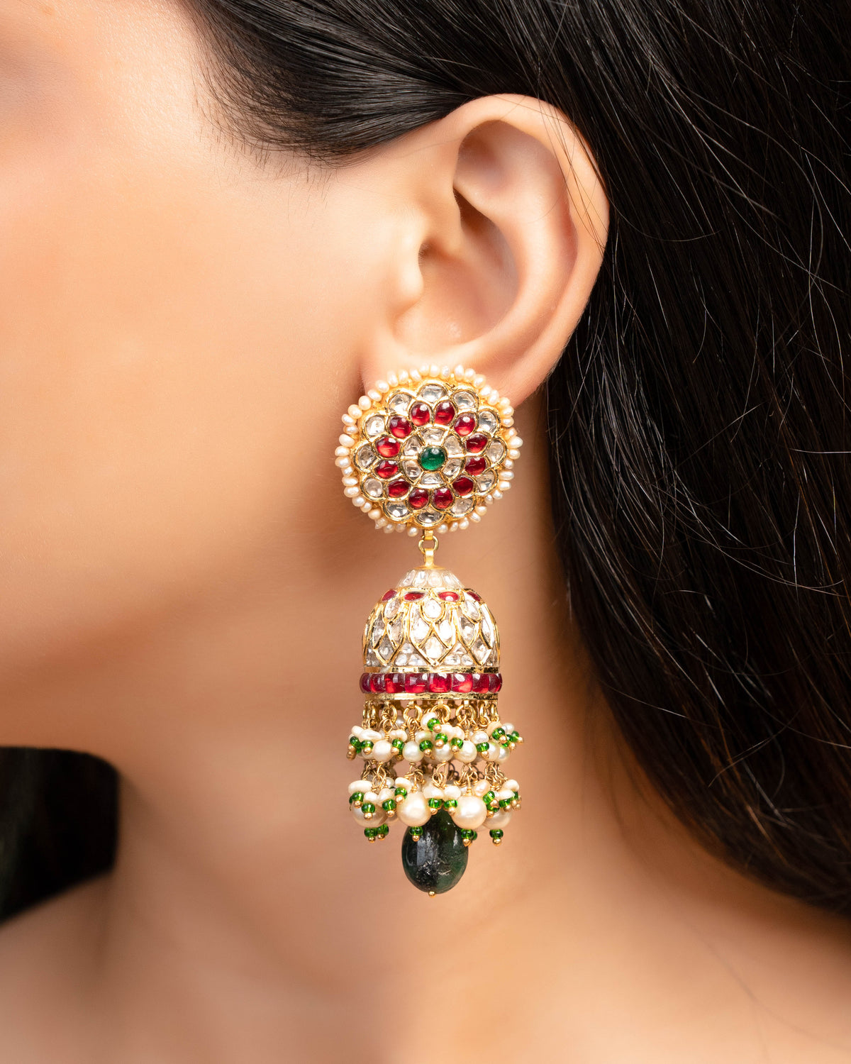 Rima Polki Jhumkas