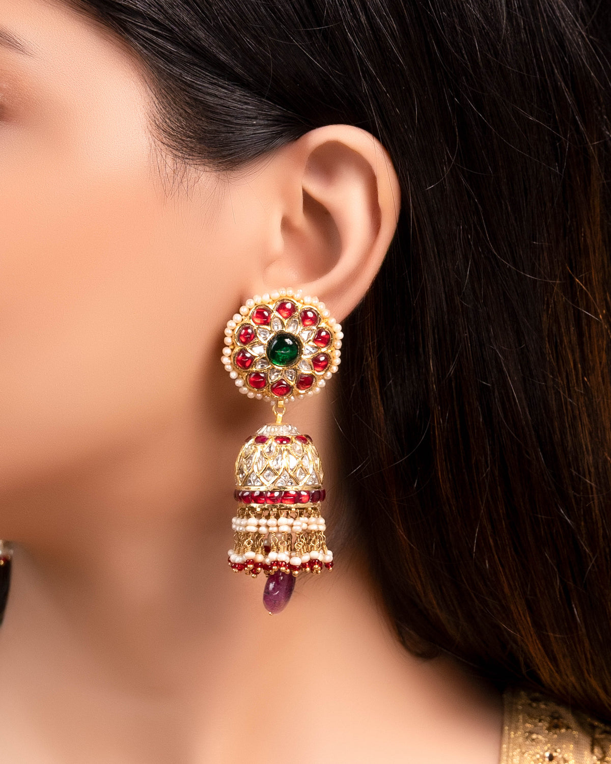 Udita Polki Jhumkas