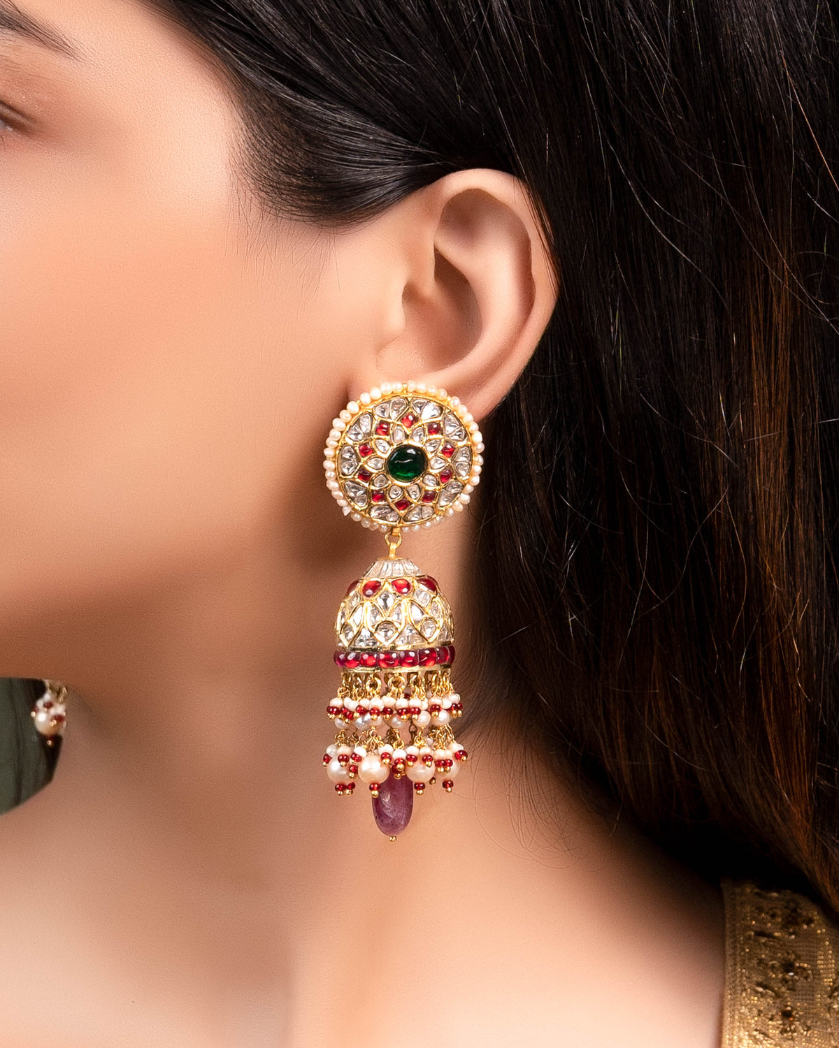 Myra Polki Jhumkas
