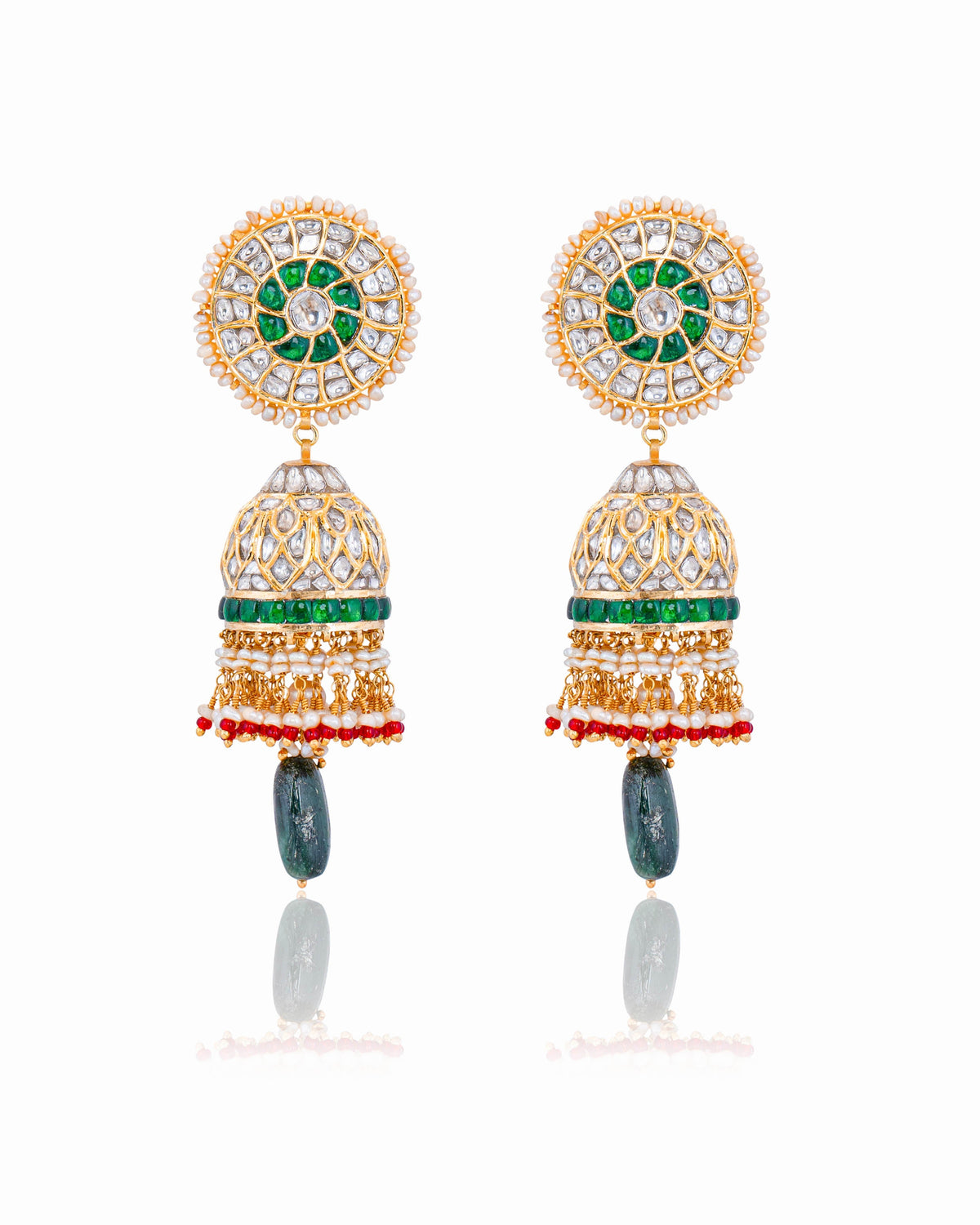 Mehya Polki Jhumkas