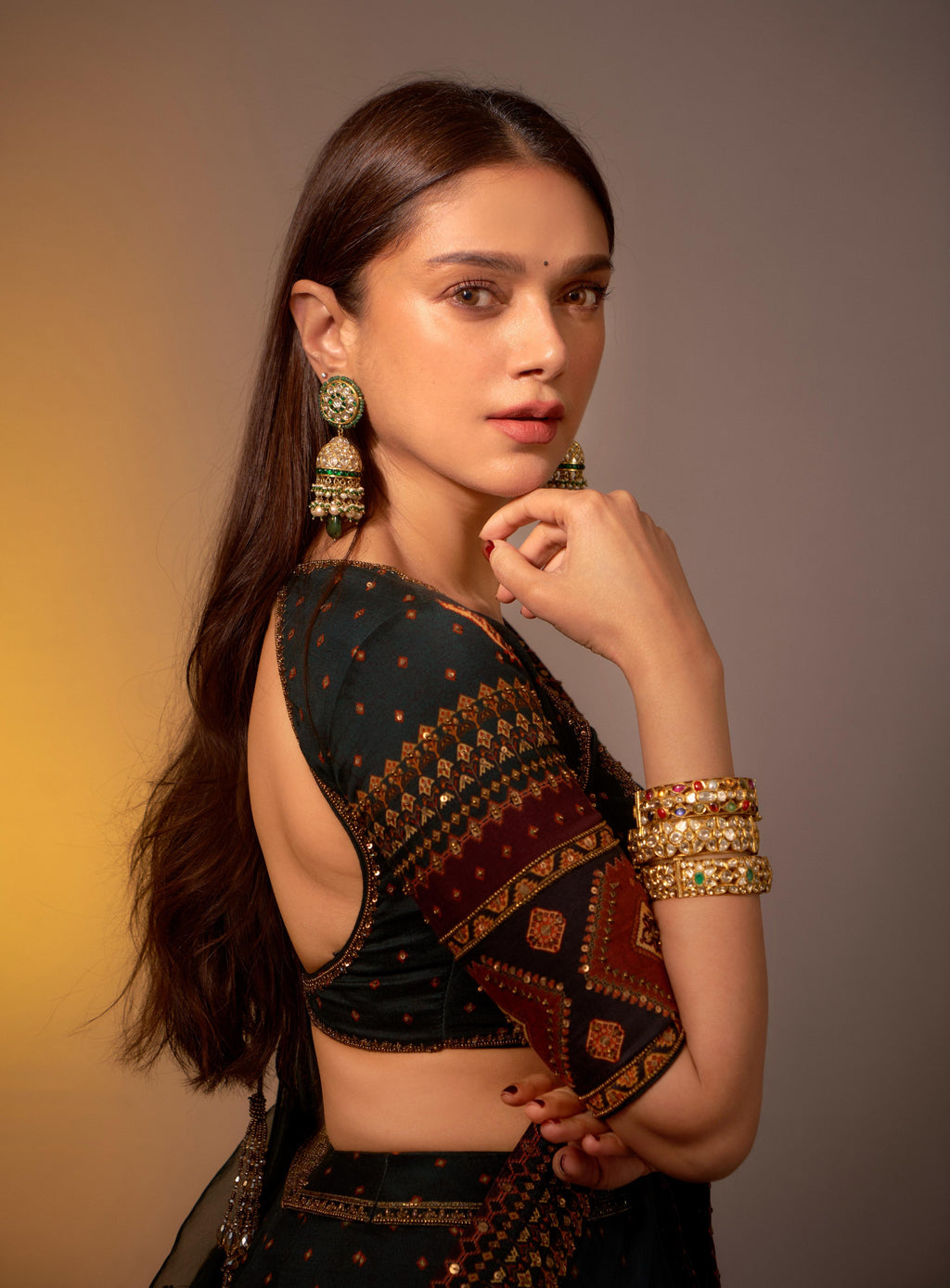 Aditi Rao - Lavina Polki Jhumkas