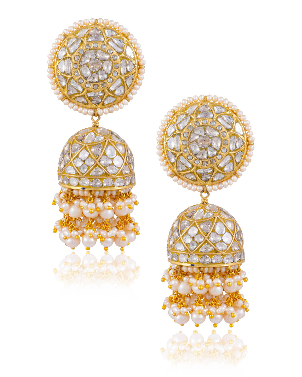Fenil Polki Jhumkas