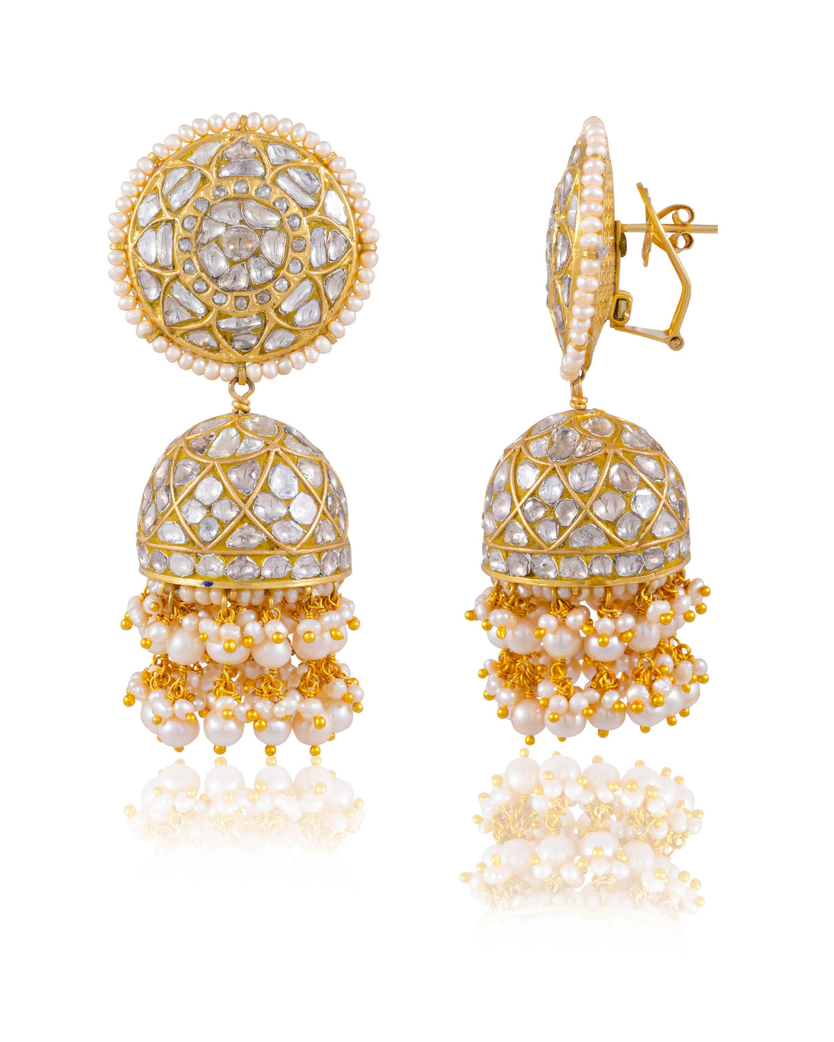 Fenil Polki Jhumkas