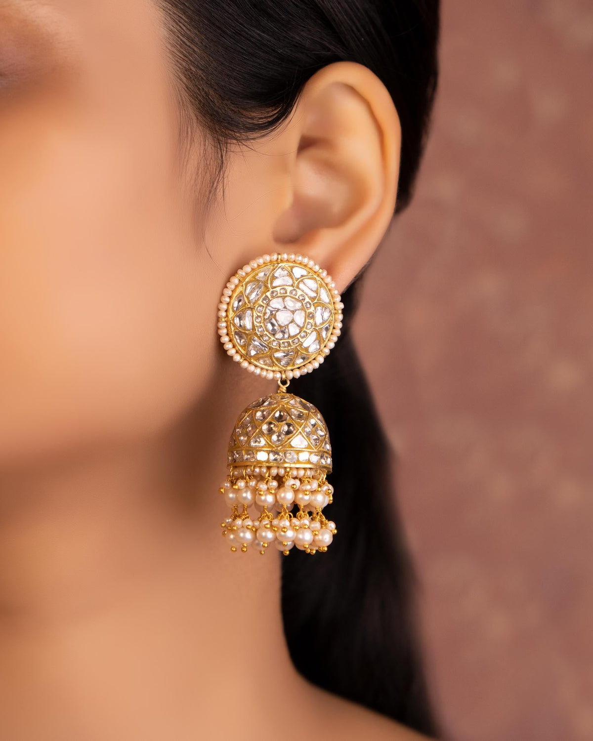 Fenil Polki Jhumkas