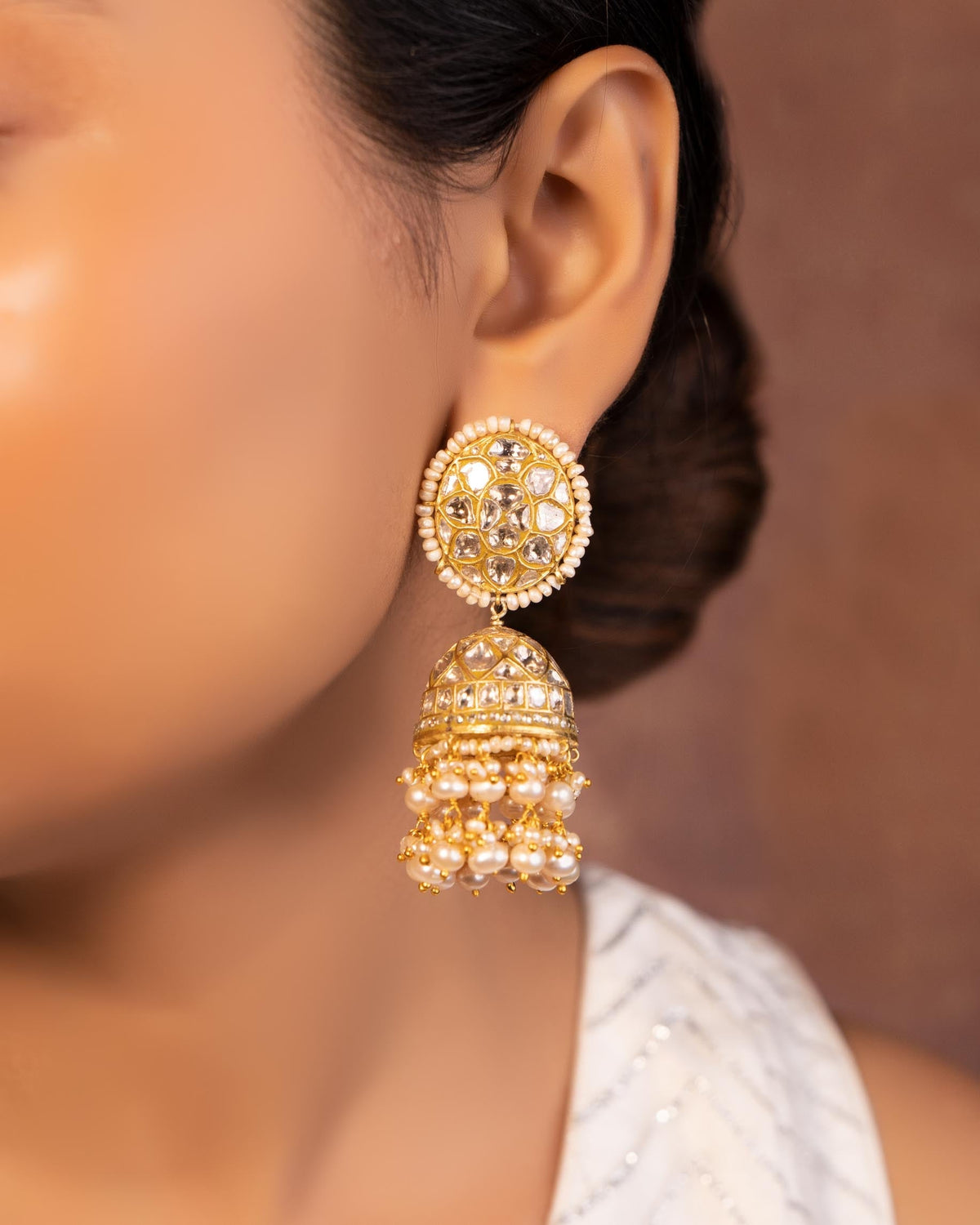 Rajvee Polki Jhumkas