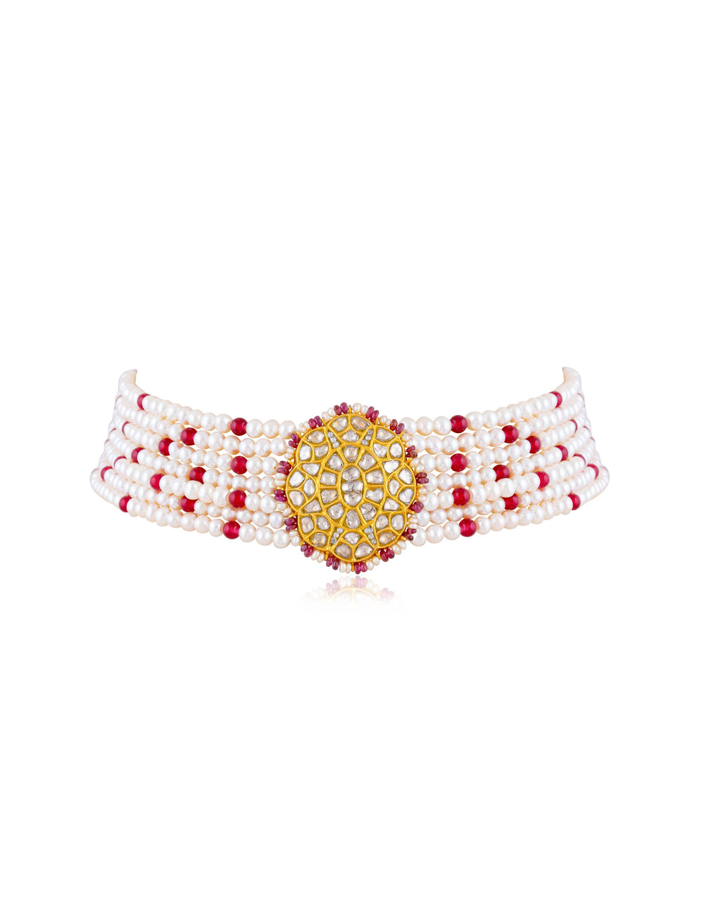 Vinayaki Polki Bead Choker