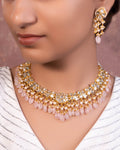 Sushma Necklace And Prakshitha Tops Polki Set