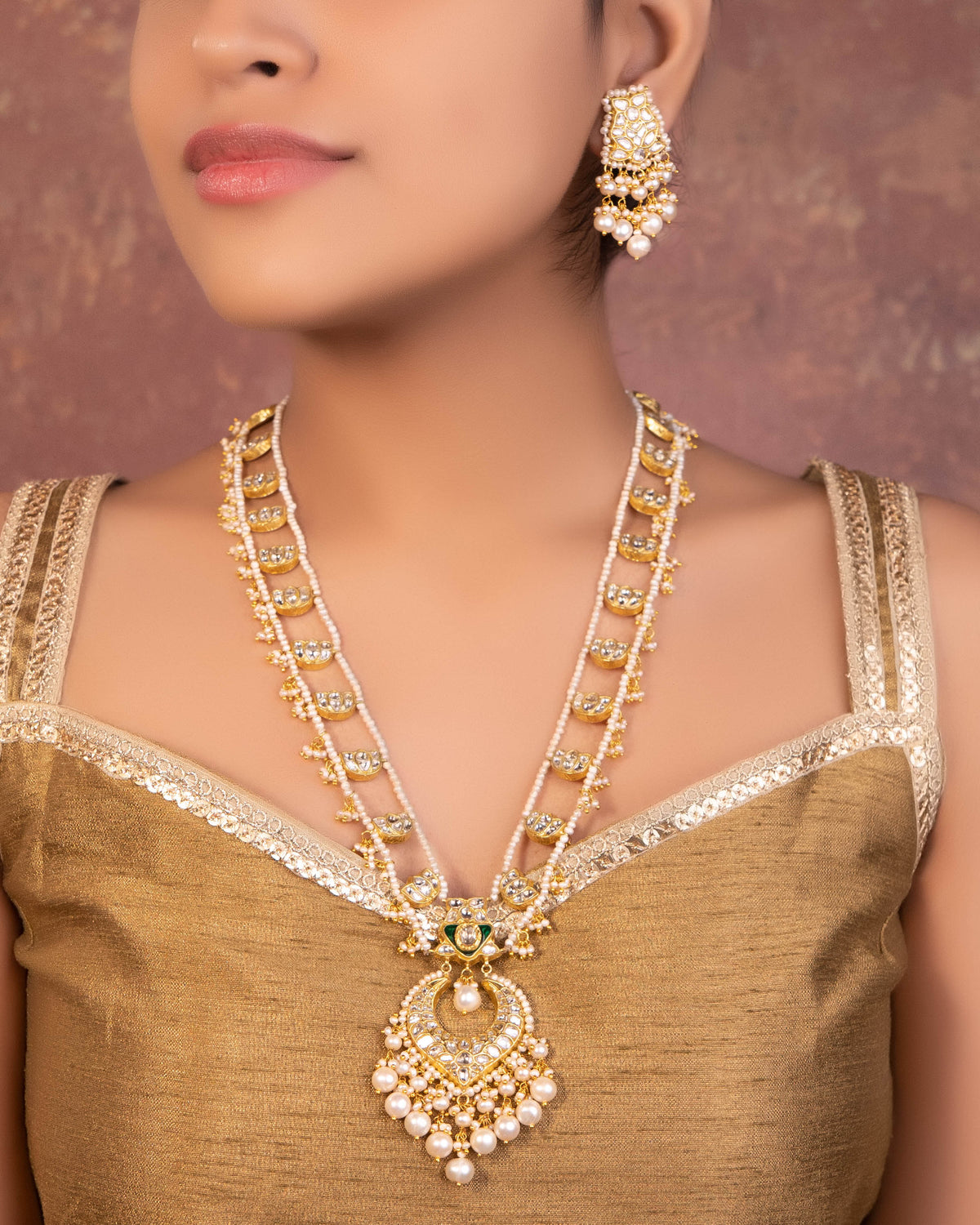 Ritvika Polki Long Necklace