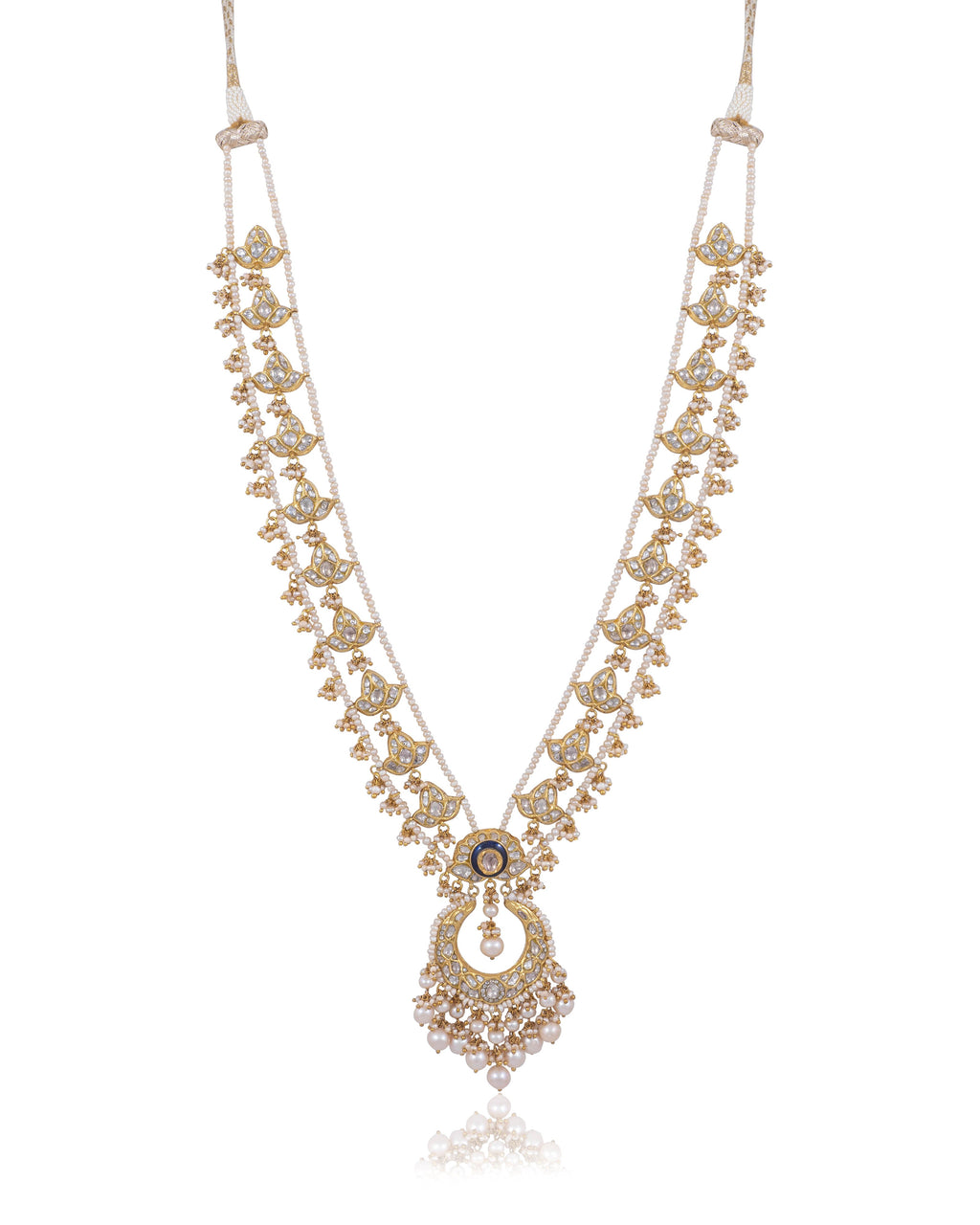 Weronika Long Necklace And Muskan Tops Polki Set