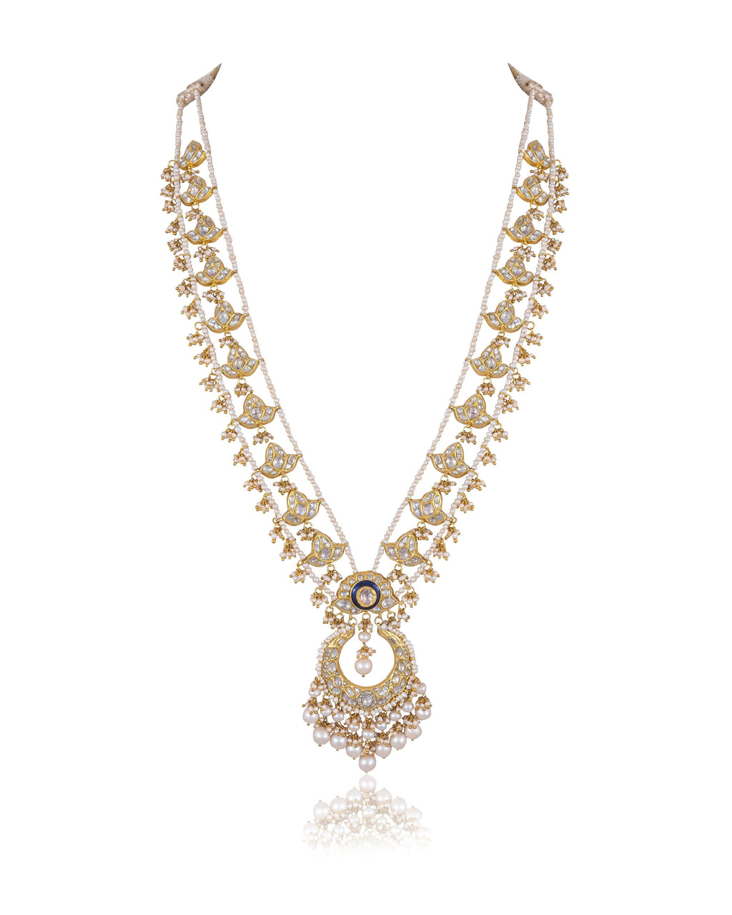 Weronika Long Necklace And Muskan Tops Polki Set