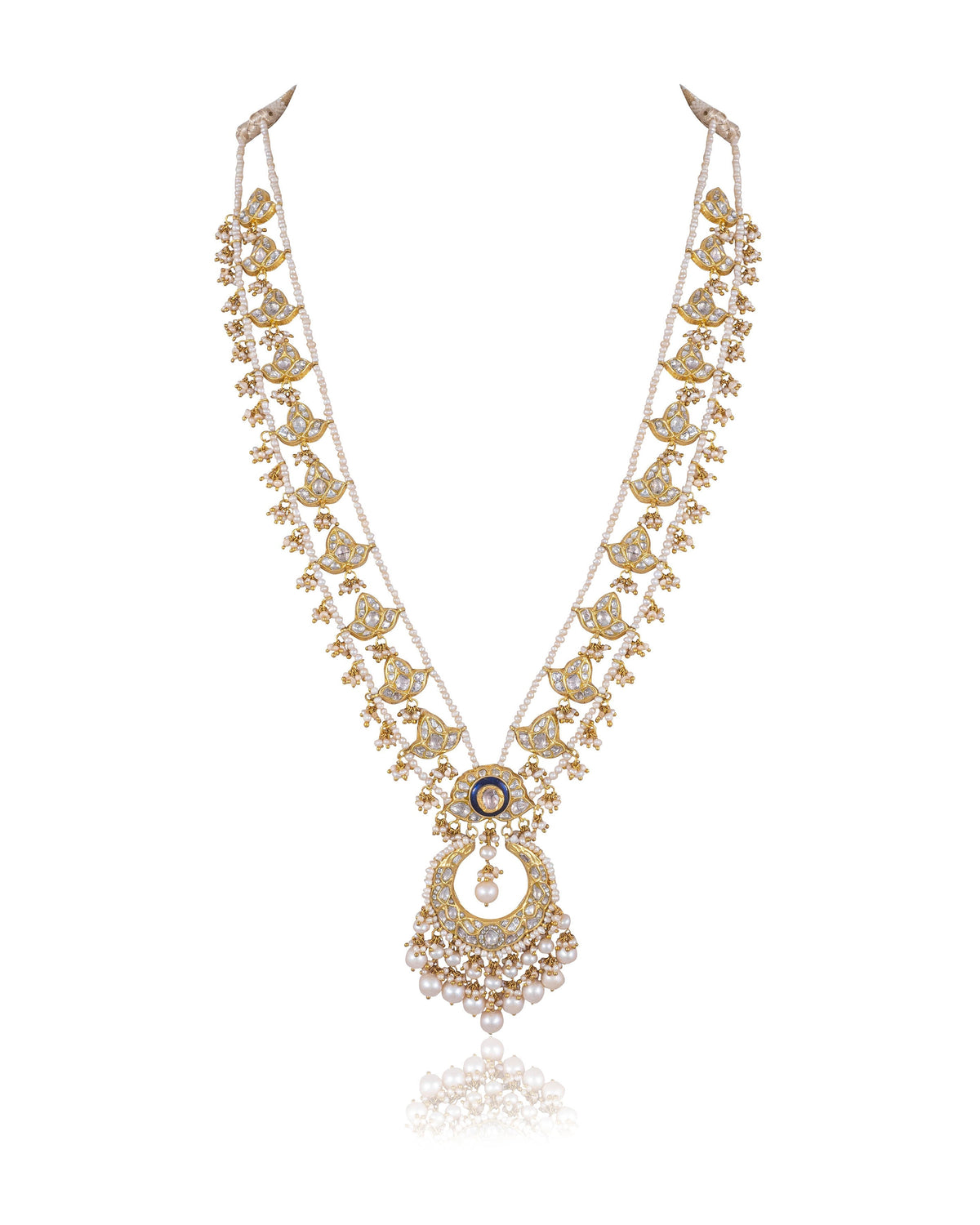 Weronika Long Necklace And Muskan Tops Polki Set
