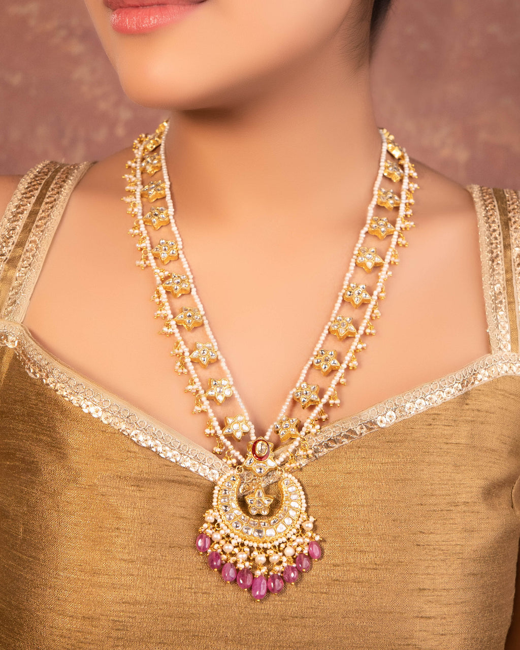 Ashi Polki Long Necklace