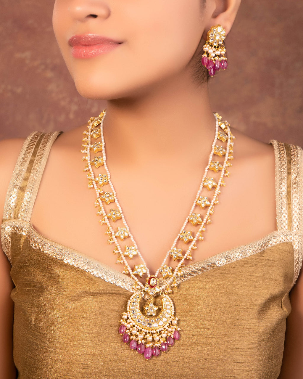 Hira Polki Long Necklace