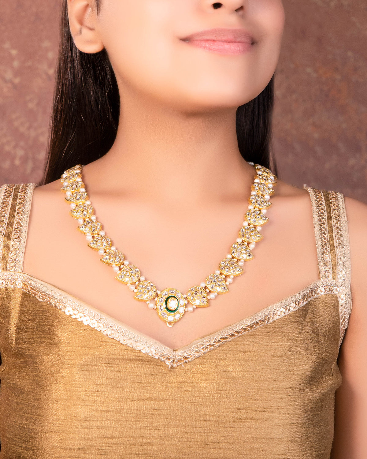 Nigar Polki Long Necklace