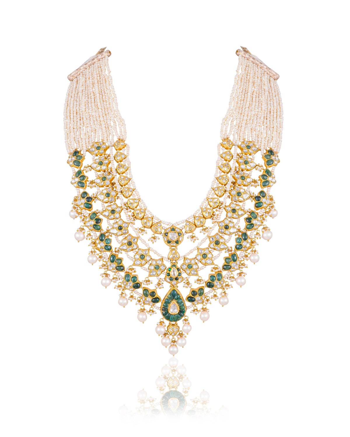 Samrudhi Long Necklace And Rucheeka Long Earrings Polki Set