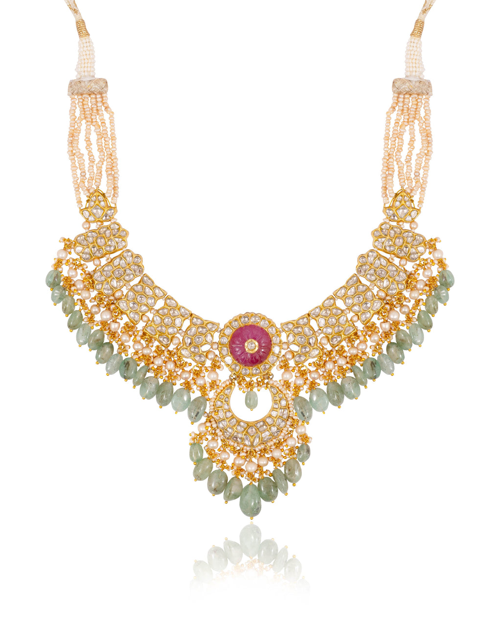 Jyoti Necklace And Amishi Chandbalis Polki Set