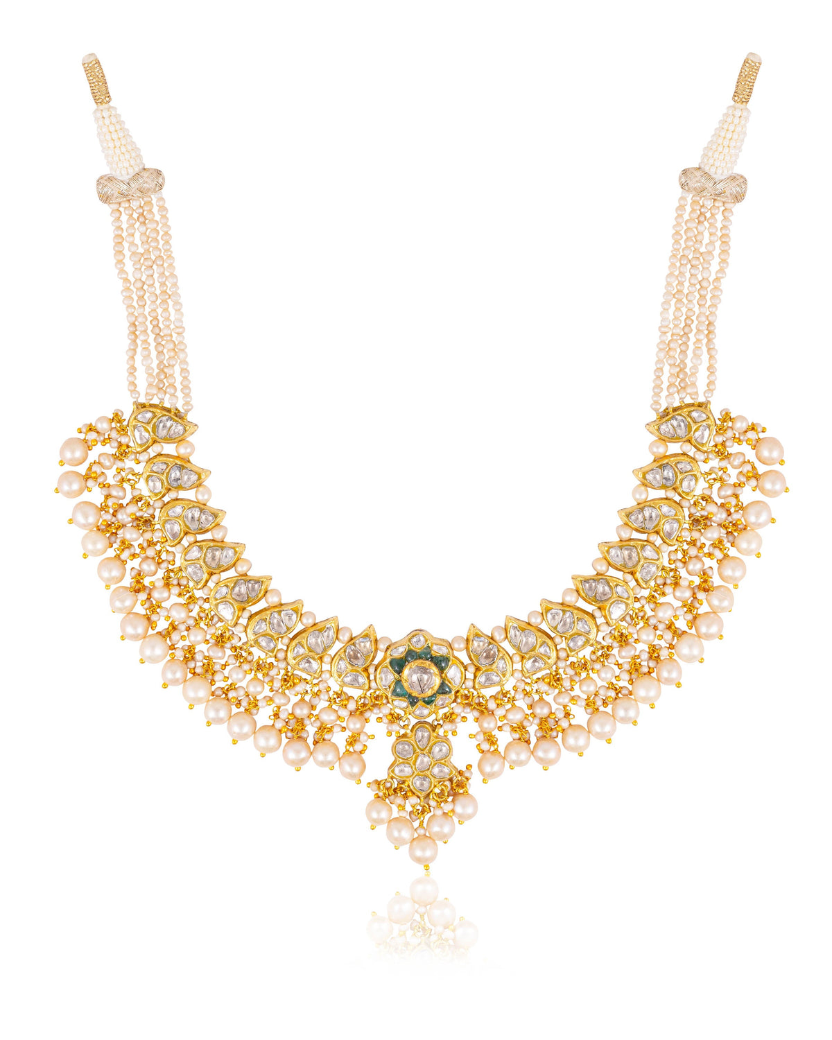 Aaisha Necklace And Aarzu Tops Polki Set