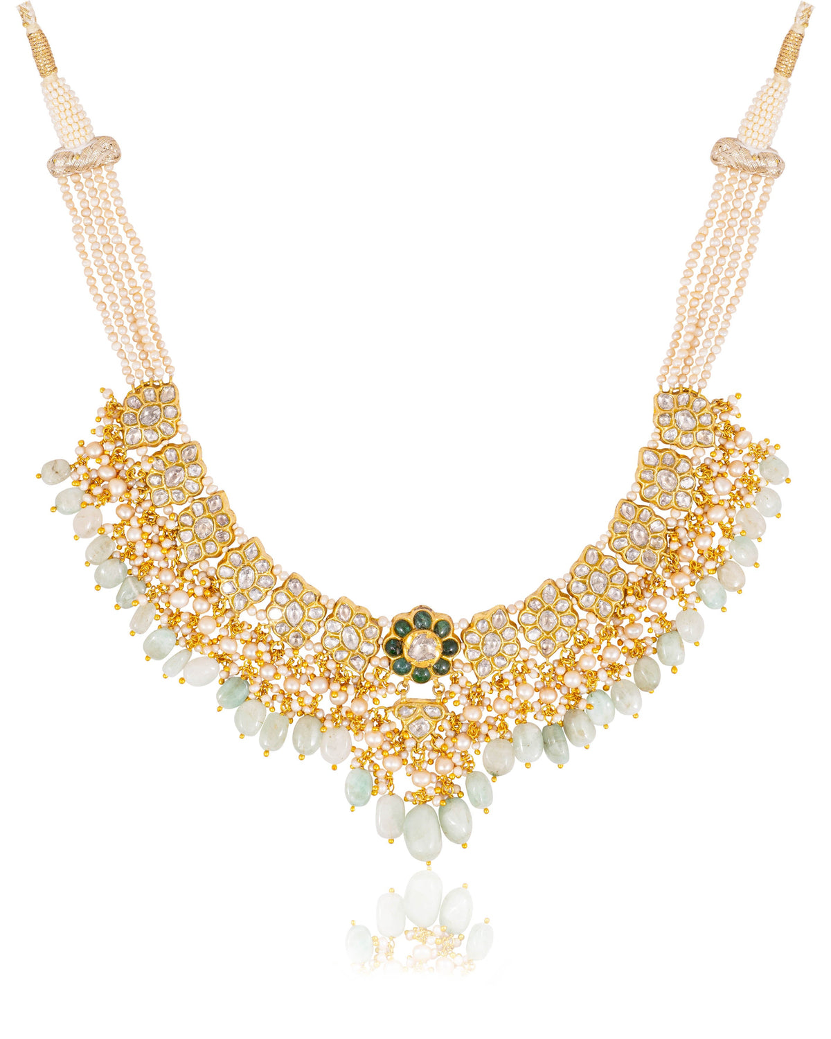 Akrti Necklace And Tabassum Tops Polki Set