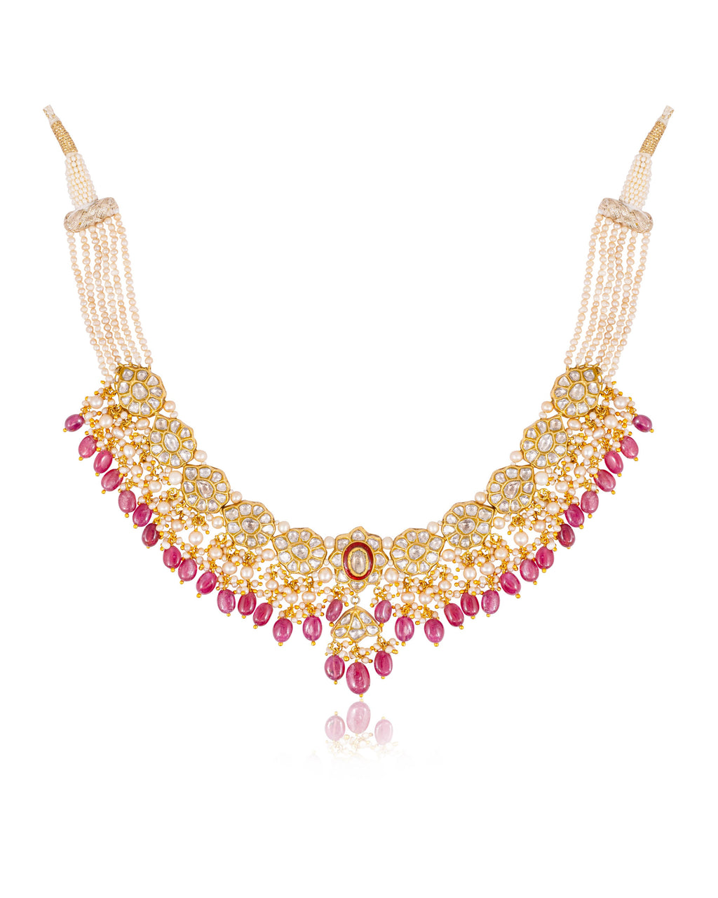 Depali Necklace And Shrestha Tops Polki Set