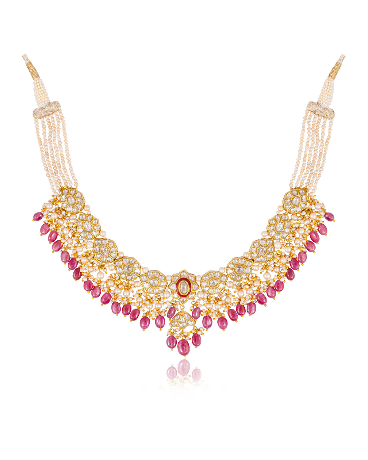 Depali Necklace And Shrestha Tops Polki Set