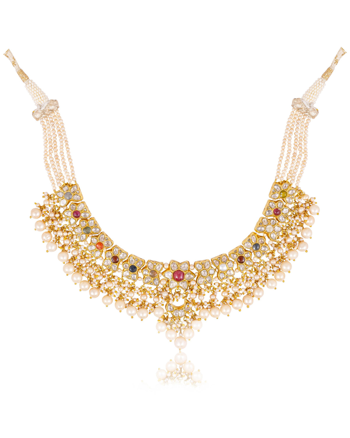 Rutuja Necklace And Samreen Tops Polki Set