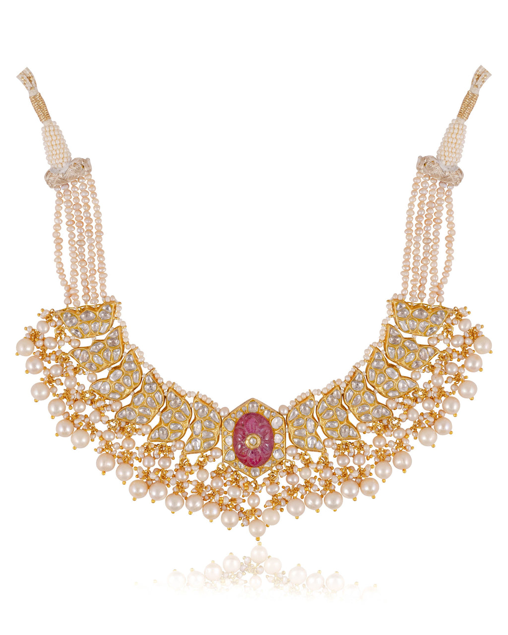 Smiti Necklace And Saloni Tops Polki Set