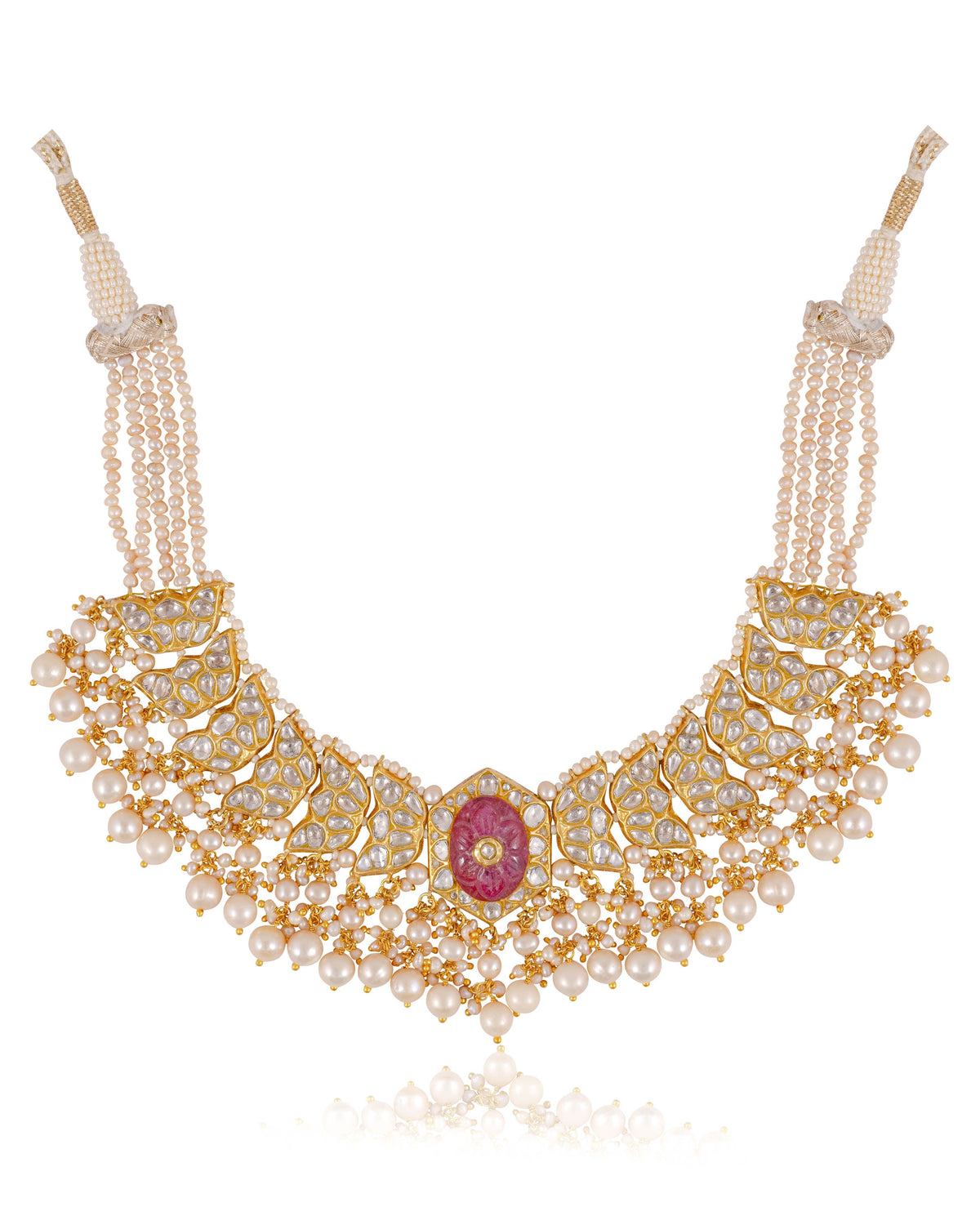 Smiti Necklace And Saloni Tops Polki Set