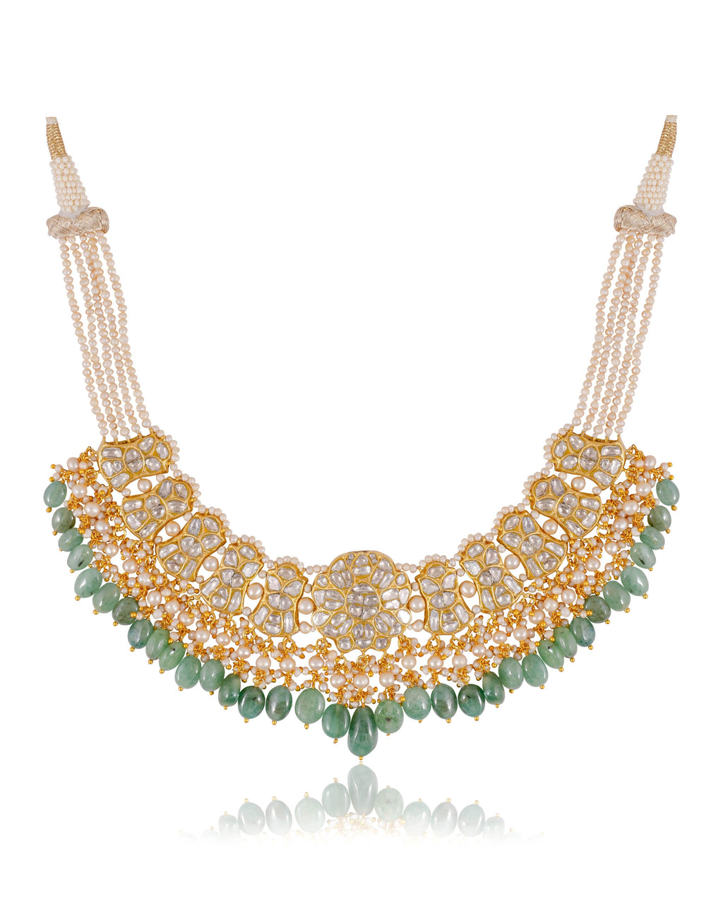 Vrutika Necklace And Stuti Tops Polki Set