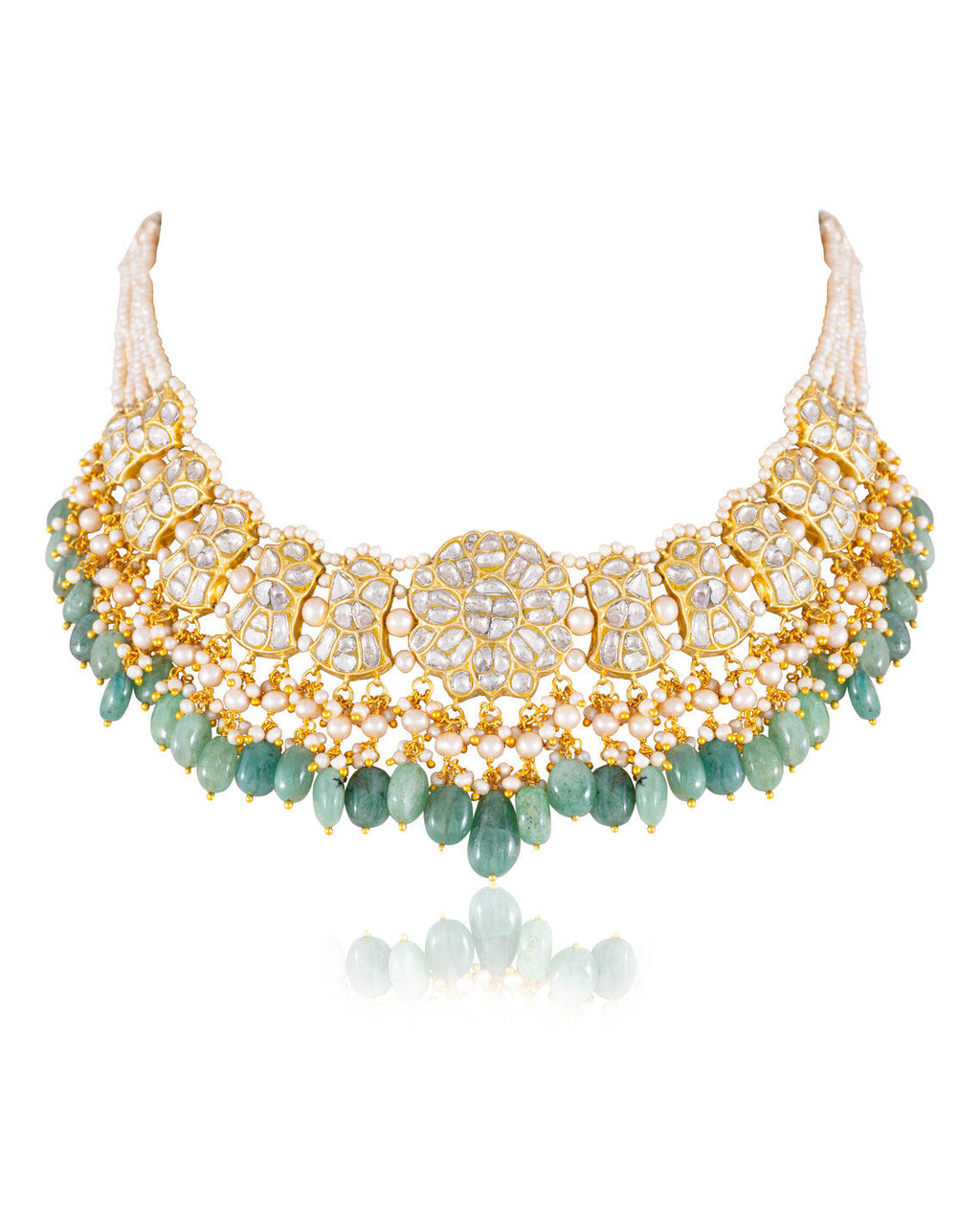 Vrutika Necklace And Stuti Tops Polki Set