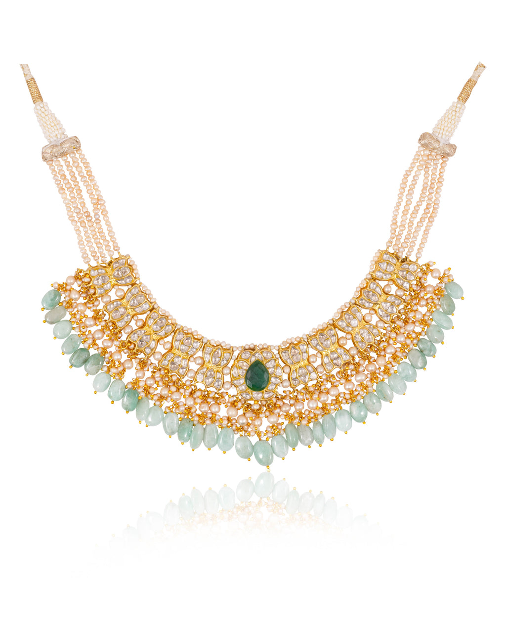 Laiba Necklace And Leena Tops Polki Set