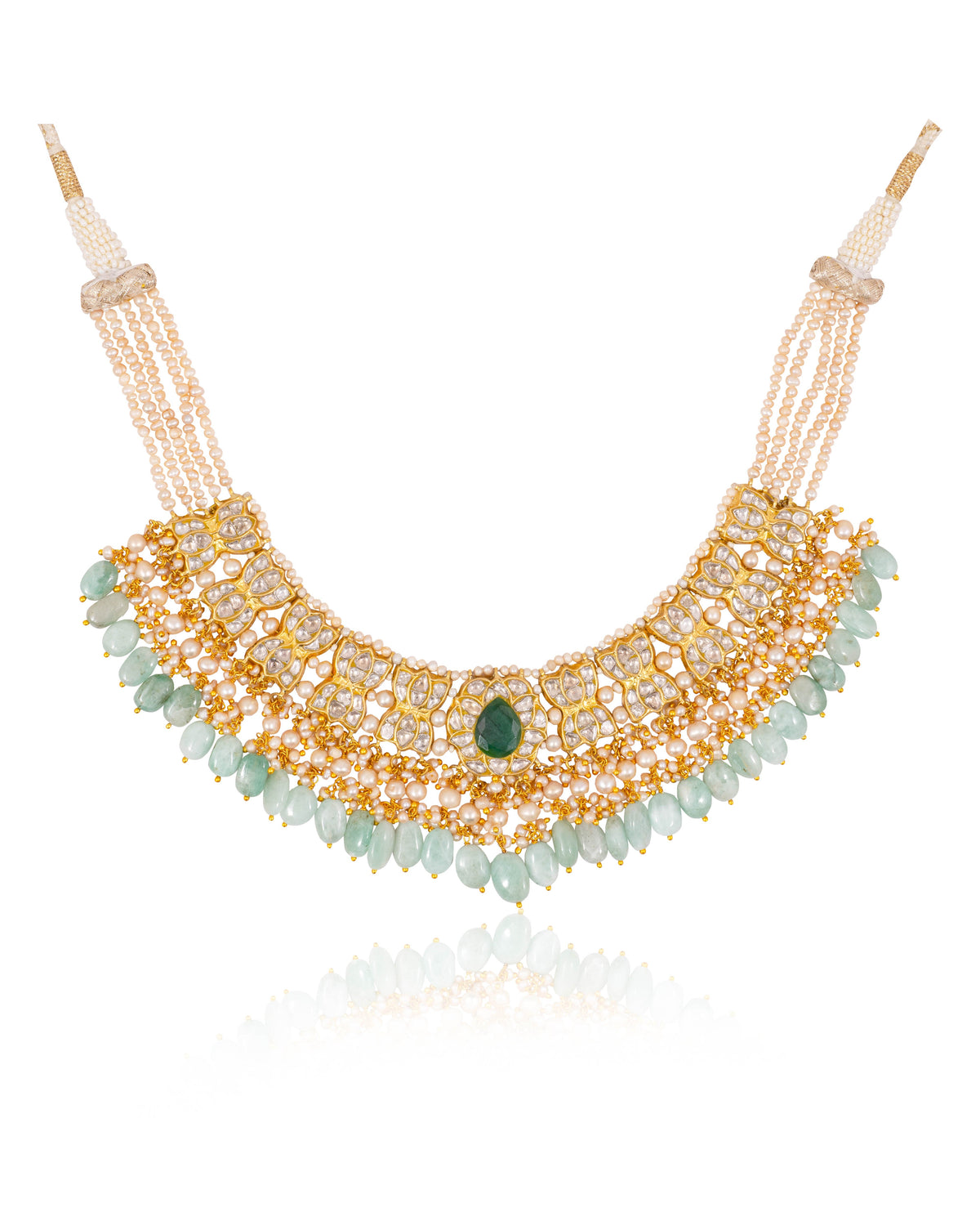 Laiba Necklace And Leena Tops Polki Set