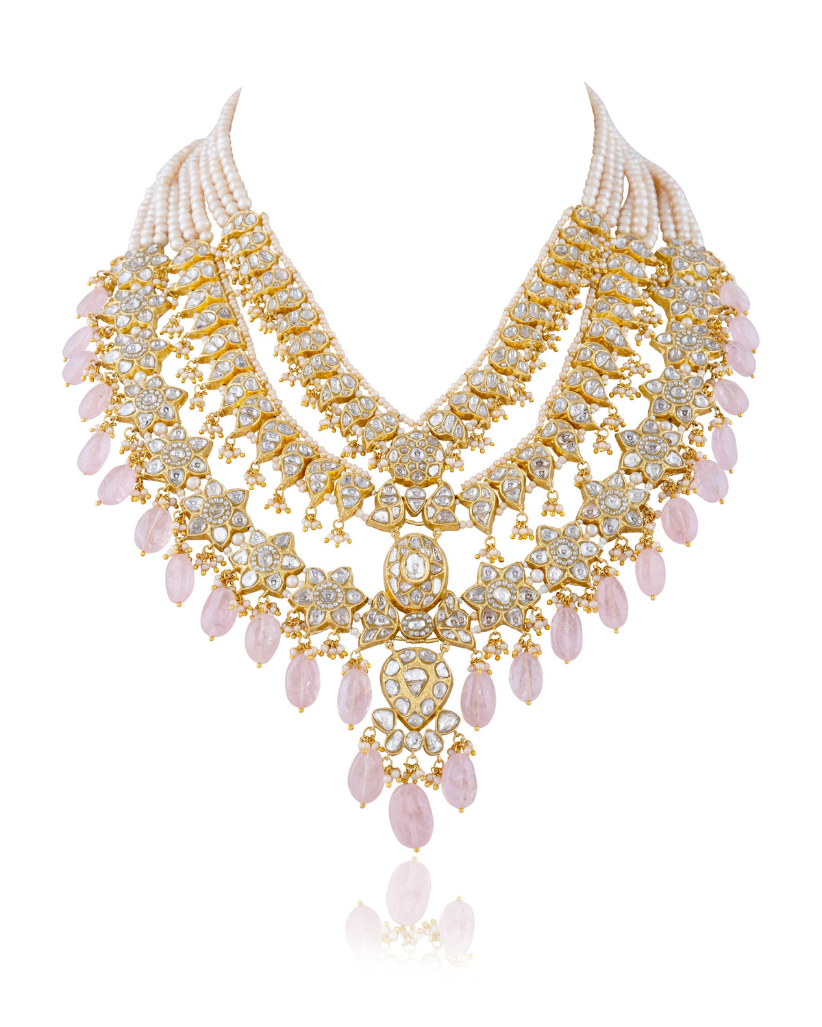 Somiya Long Necklace And Teena Chandbalis Polki Set
