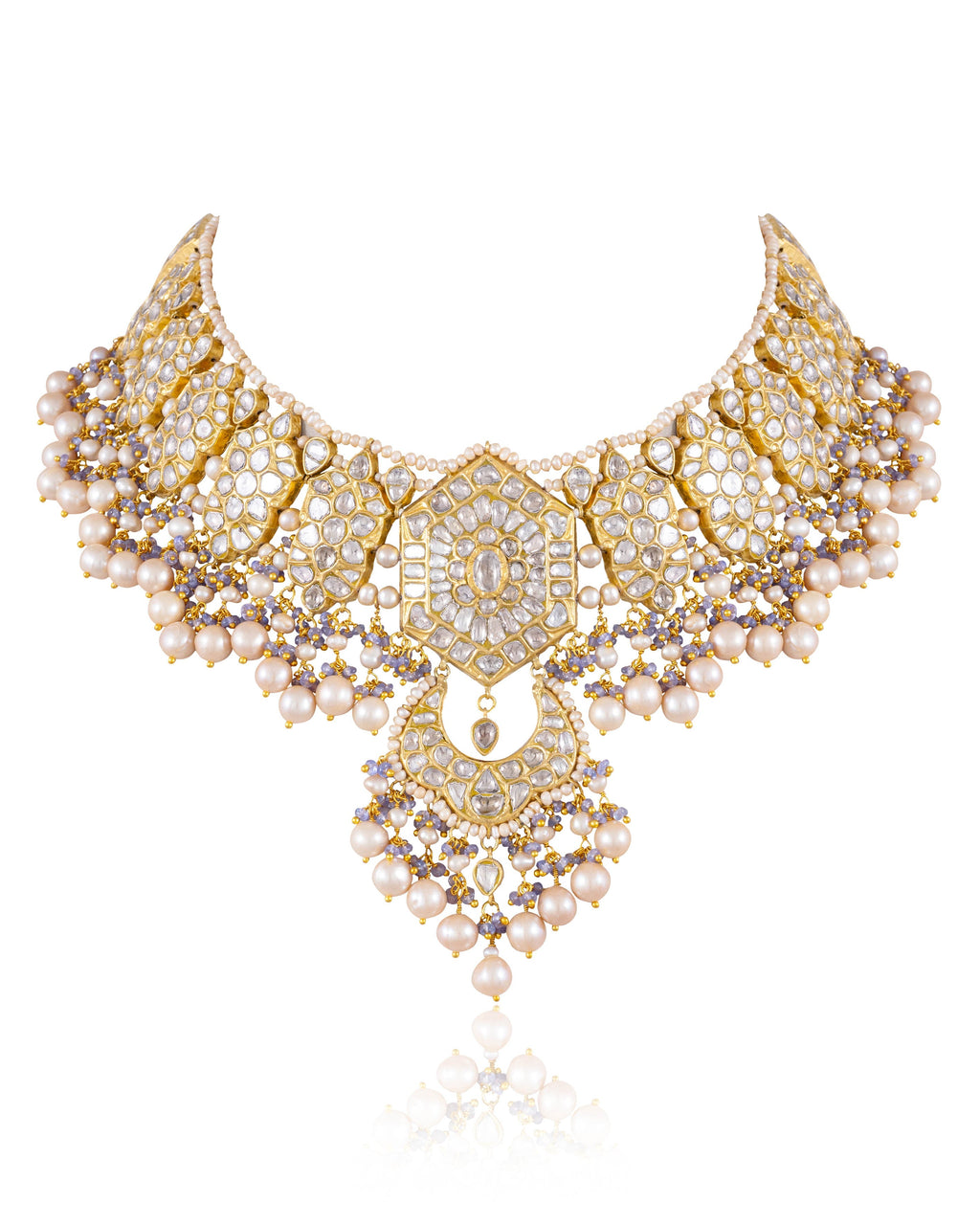Rani Necklace And Yana Tops Polki Set