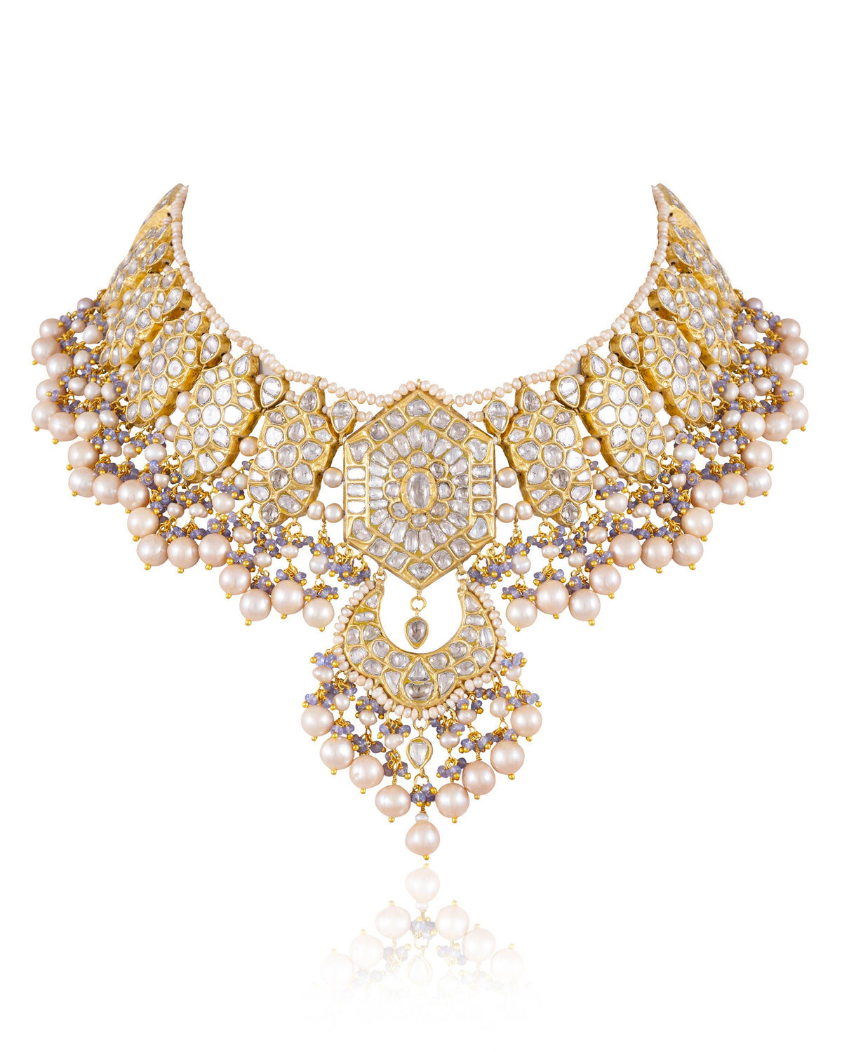 Rani Necklace And Yana Tops Polki Set