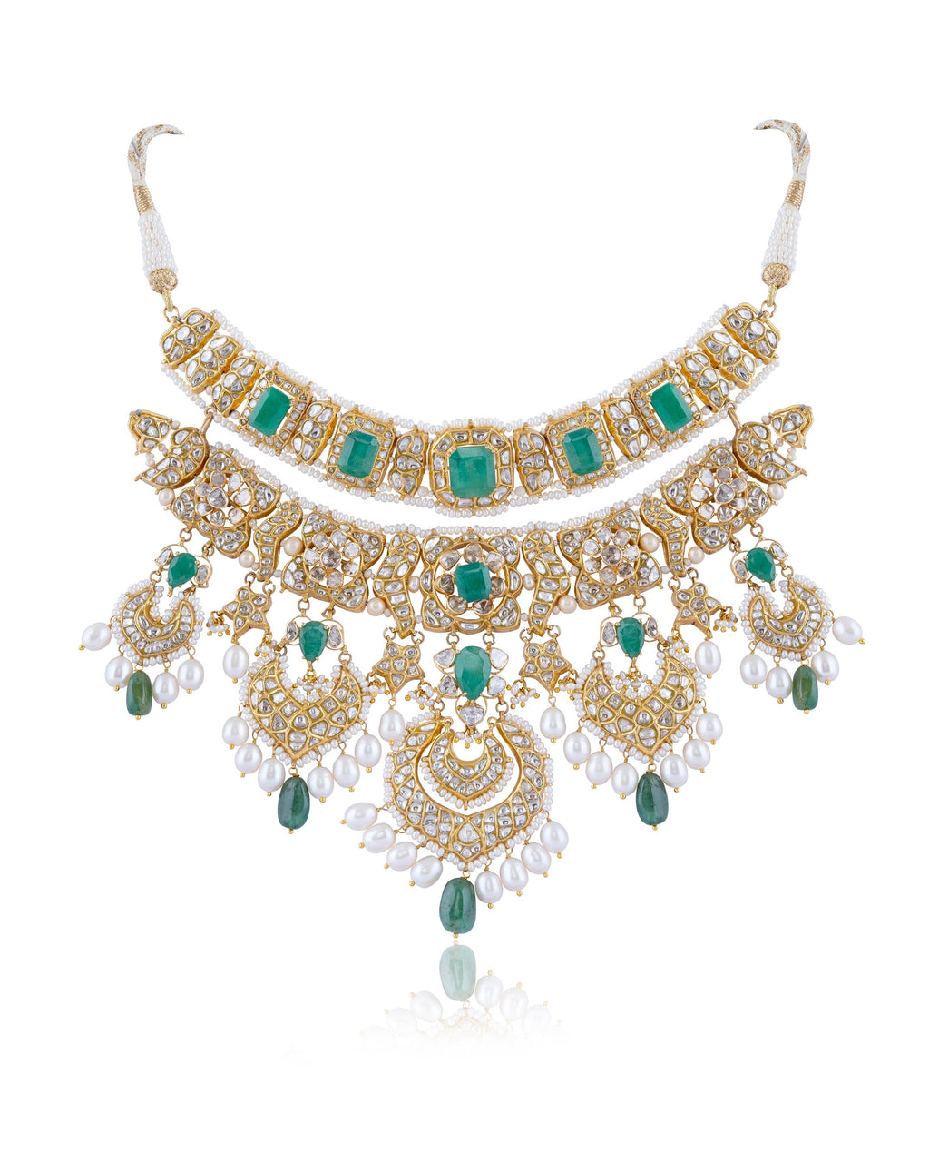 Grisha Necklace And Aanya Chandbalis Polki Set