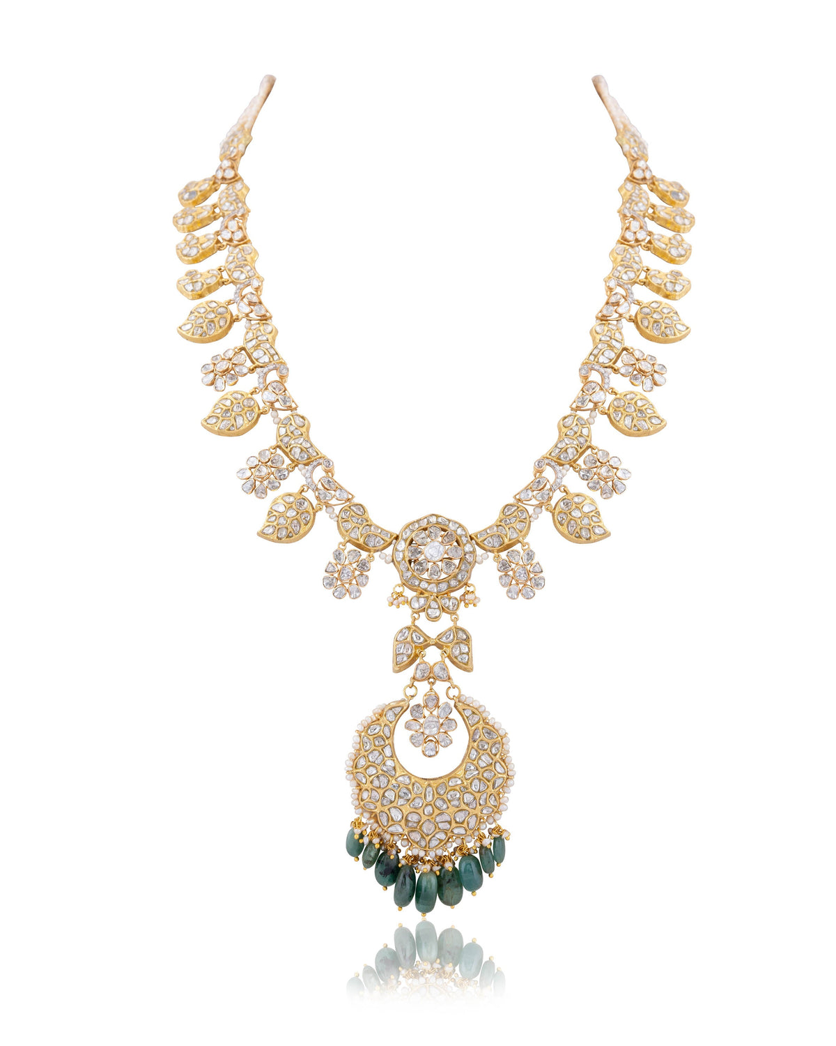 Sanaya Polki And Diamond Long Necklace