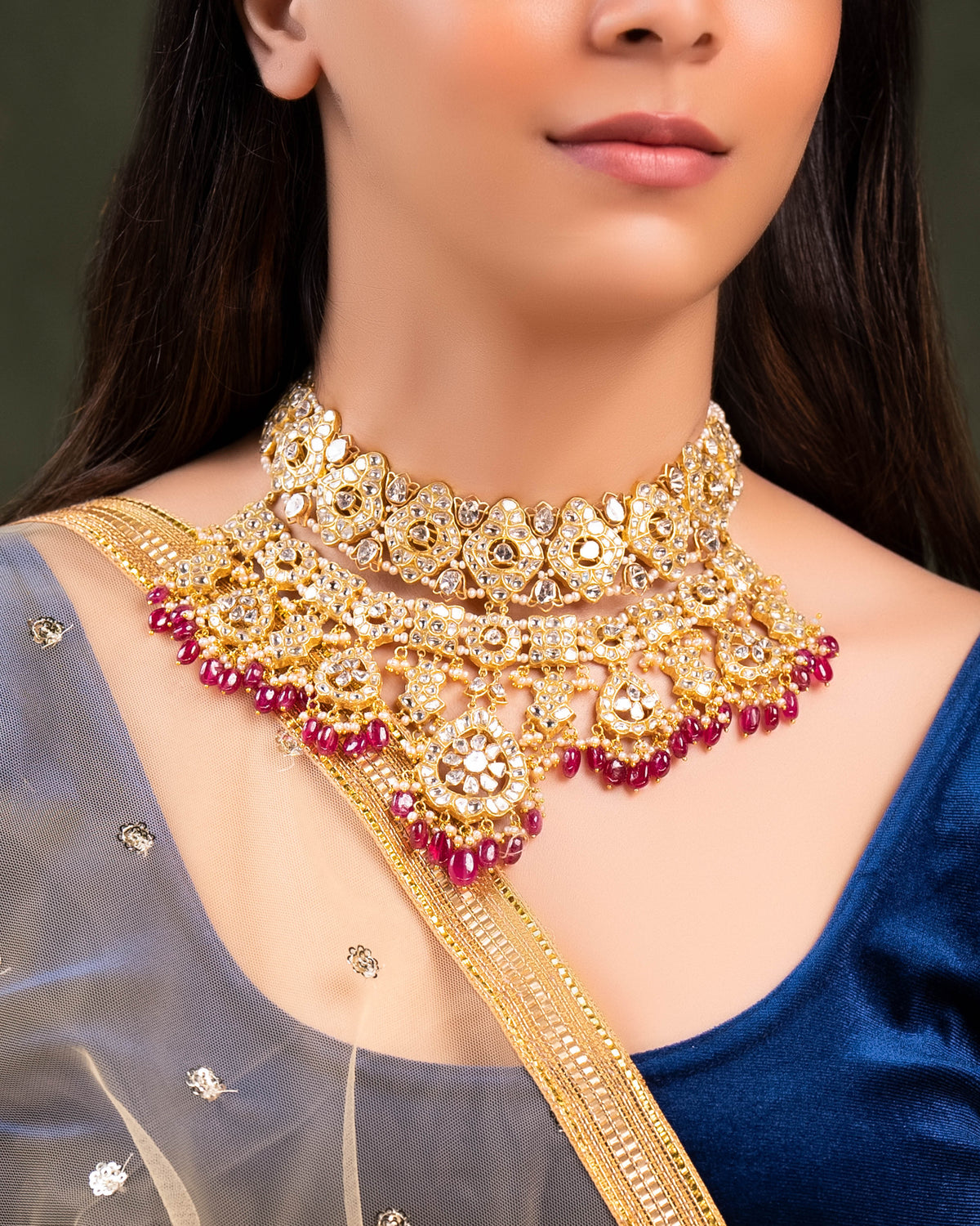 Shefali Shah - Sage Polki Necklace