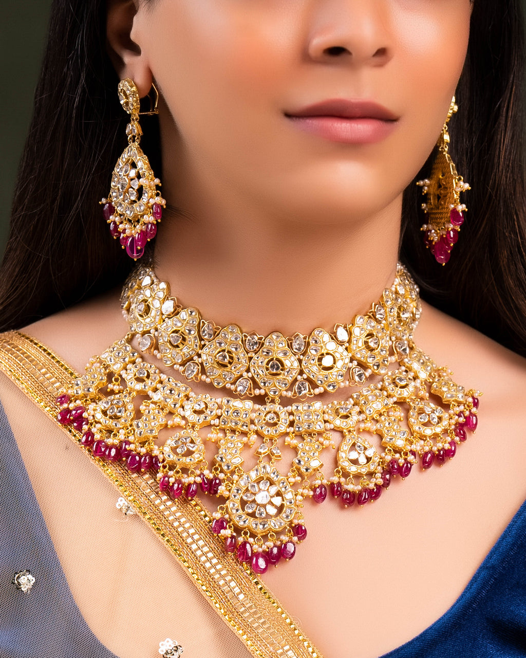 Shefali Shah - Sage Polki Necklace