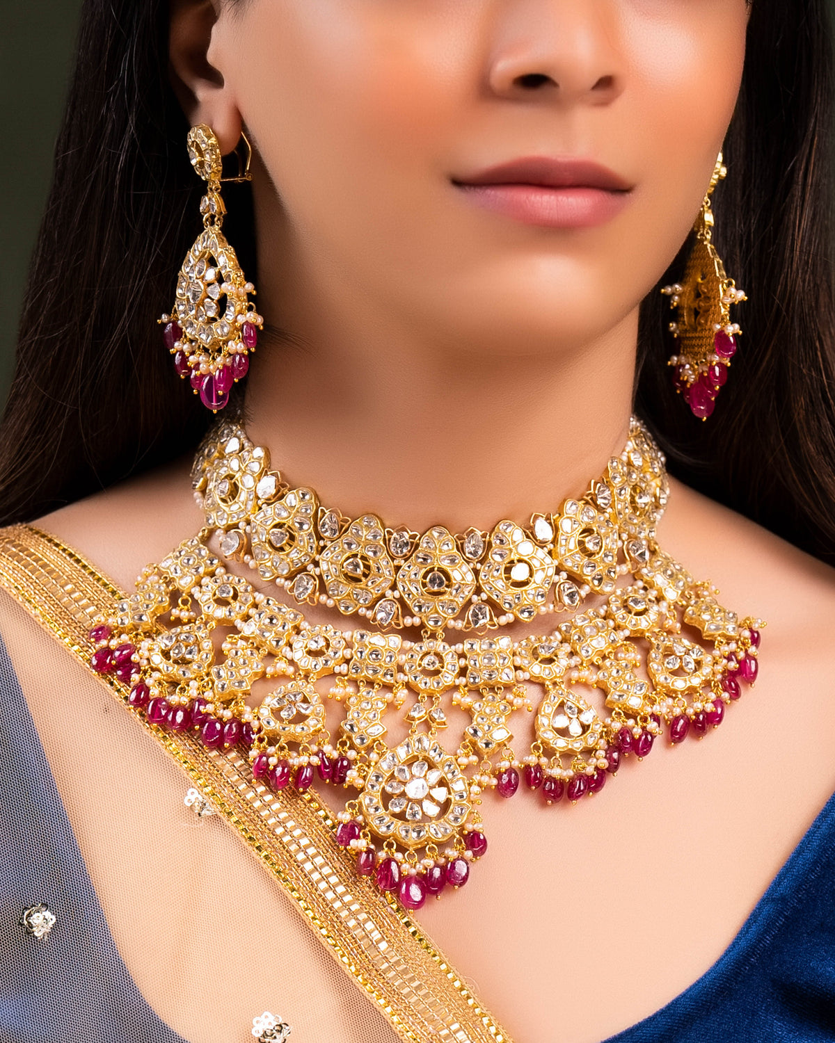 Shefali Shah - Sage Polki Necklace