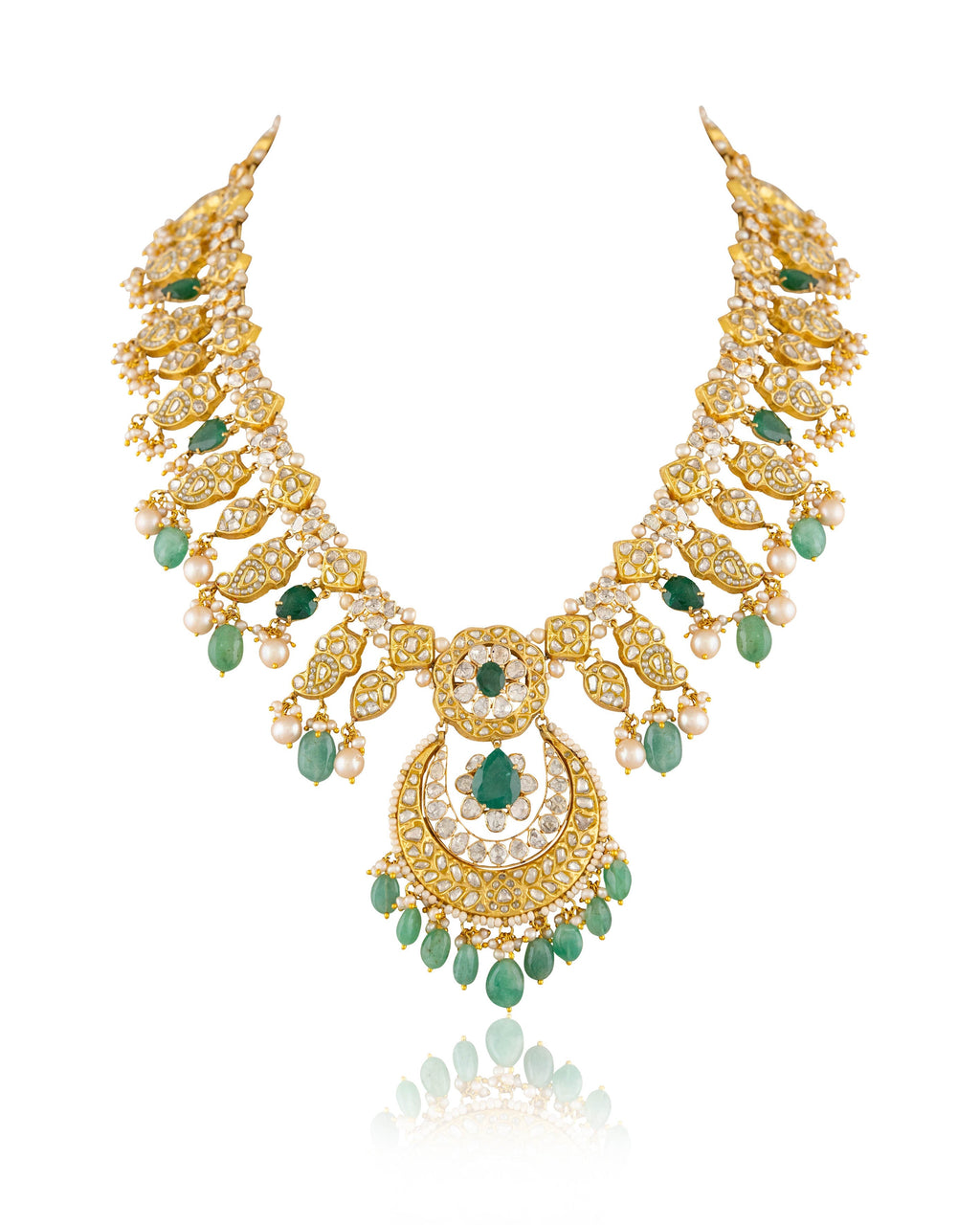 Zadie Polki And Diamond Long Necklace