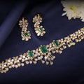 Kavya Necklace And Lucy Long Earrings Polki And Diamond Set