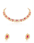 Mohina Necklace And Manasvi Tops Polki And Diamond Set