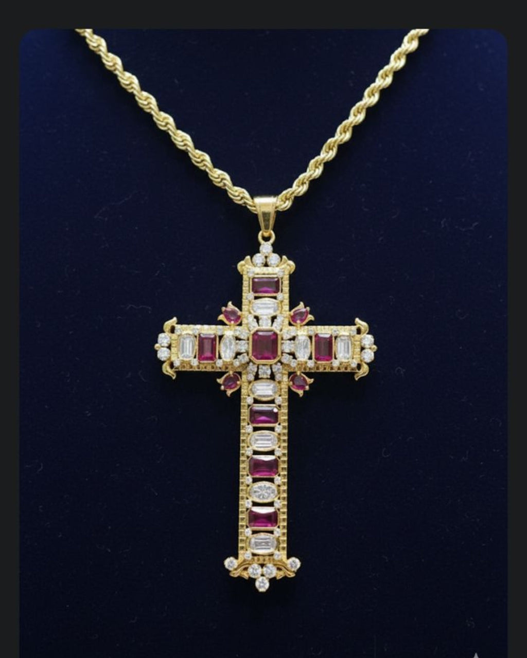 Karan Johar - Cross Ruby Diamond Pendant