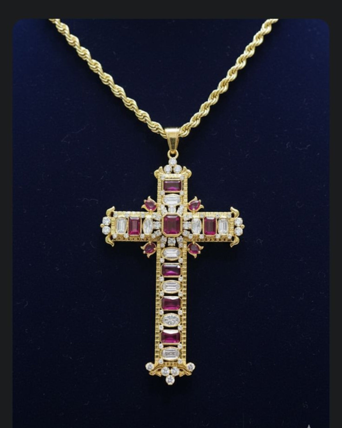 Karan Johar - Cross Ruby Diamond Pendant